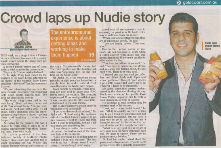 Crowd laps up Nudie story