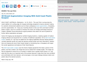 3D Breast Augmentation Imaging with Gold Coast Plastic Surgeon